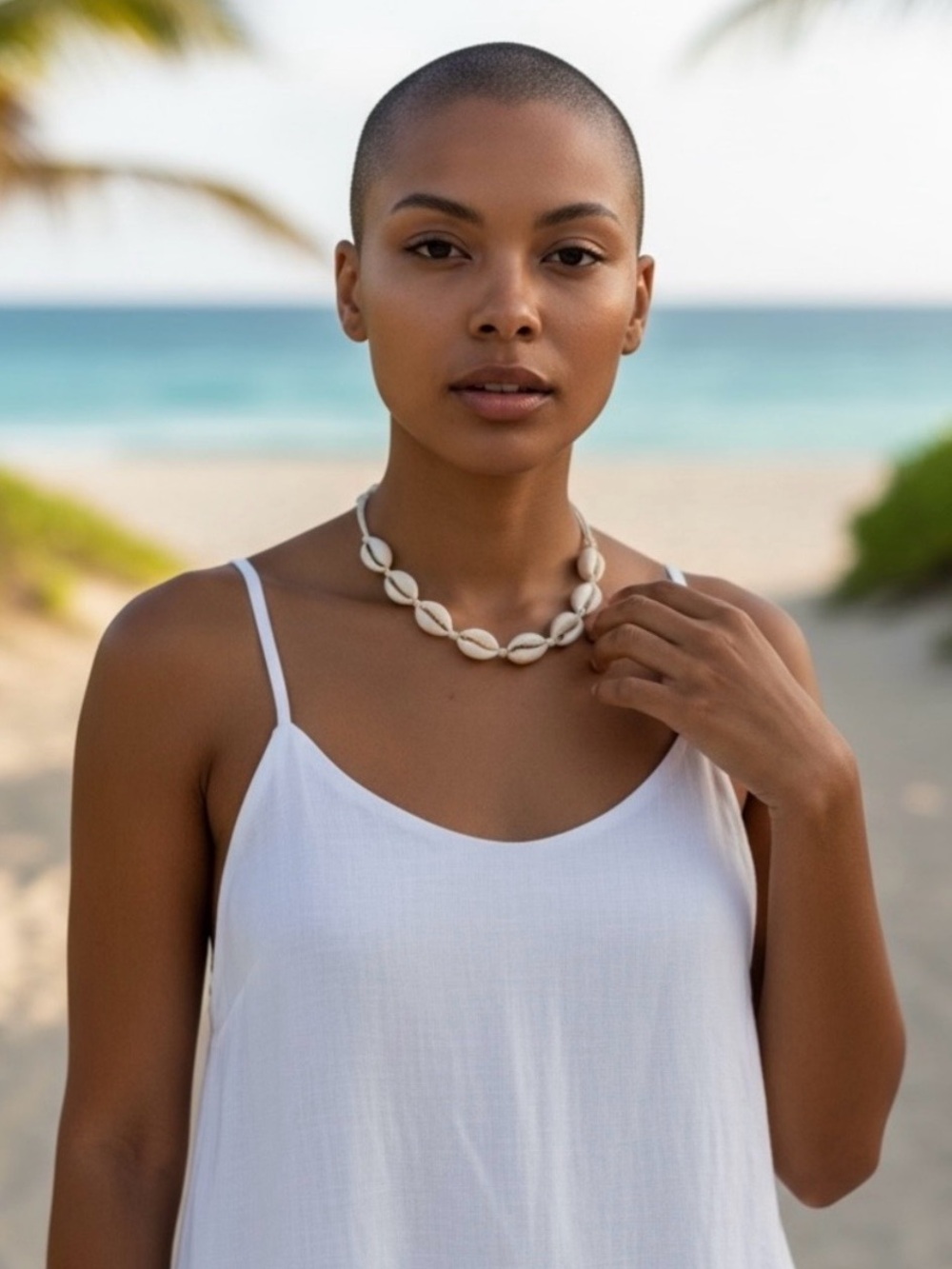 SEASHELL NECKLACE Woman’s Hawaiian Boho Adjustable Like New